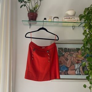 Orange skirt with fun detailing